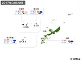 実況天気(2017年08月20日)