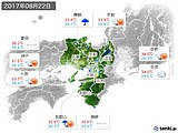 2017年08月22日の近畿地方の実況天気