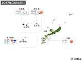 2017年08月23日の沖縄地方の実況天気