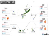 2017年08月25日の沖縄県の実況天気