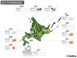 2017年08月26日の北海道地方の実況天気