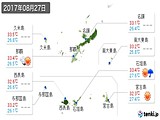 実況天気(2017年08月27日)