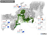 2017年09月05日の東海地方の実況天気