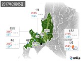 2017年09月05日の道央の実況天気