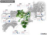 2017年09月06日の近畿地方の実況天気