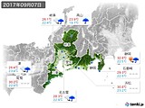 2017年09月07日の東海地方の実況天気