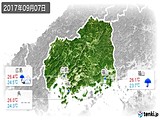 2017年09月07日の広島県の実況天気