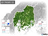 2017年09月11日の広島県の実況天気