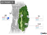 2017年09月11日の岩手県の実況天気