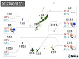 2017年09月12日の沖縄県の実況天気