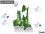 2017年09月17日の青森県の実況天気