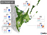 2017年09月18日の道東の実況天気
