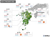 2017年09月19日の九州地方の実況天気