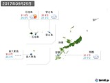 2017年09月25日の沖縄地方の実況天気