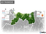 2017年09月25日の鳥取県の実況天気