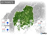 2017年09月27日の広島県の実況天気
