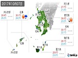 2017年10月07日の鹿児島県の実況天気