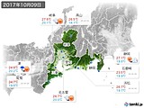 実況天気(2017年10月09日)