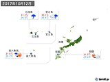 実況天気(2017年10月12日)