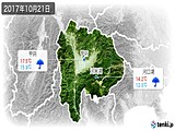 2017年10月21日の山梨県の実況天気