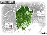 2017年10月23日の岡山県の実況天気