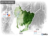 2017年10月29日の愛知県の実況天気