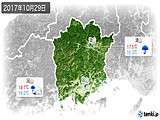 2017年10月29日の岡山県の実況天気