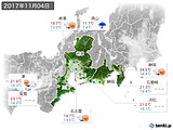 実況天気(2017年11月04日)