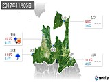 2017年11月05日の青森県の実況天気