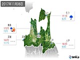 2017年11月06日の青森県の実況天気