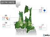 2017年11月07日の青森県の実況天気