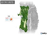 2017年11月07日の秋田県の実況天気