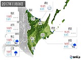 2017年11月08日の道東の実況天気