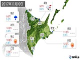 2017年11月09日の道東の実況天気