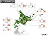 実況天気(2017年11月12日)