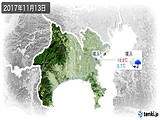 2017年11月13日の神奈川県の実況天気