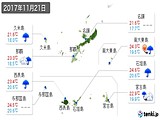 実況天気(2017年11月21日)