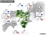 実況天気(2017年11月23日)