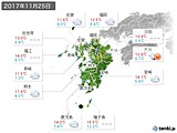 実況天気(2017年11月25日)