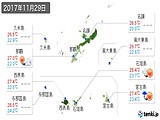 実況天気(2017年11月29日)