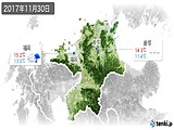 2017年11月30日の福岡県の実況天気