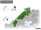 2017年12月10日の島根県の実況天気