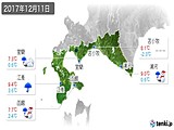 実況天気(2017年12月11日)