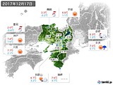 2017年12月17日の近畿地方の実況天気