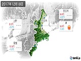 2017年12月18日の三重県の実況天気