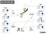 2017年12月19日の沖縄県の実況天気