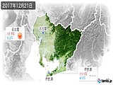 2017年12月21日の愛知県の実況天気