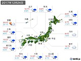 実況天気(2017年12月24日)