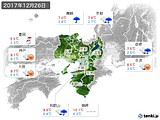 2017年12月26日の近畿地方の実況天気