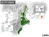 2017年12月26日の三重県の実況天気